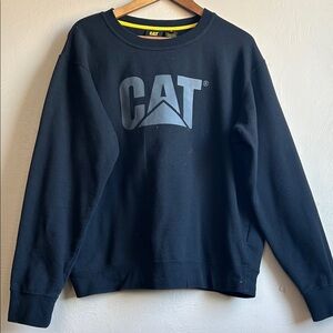 Vintage 90’s Streetwear Workwear Caterpillar Men's Black Sweater. Size Large.